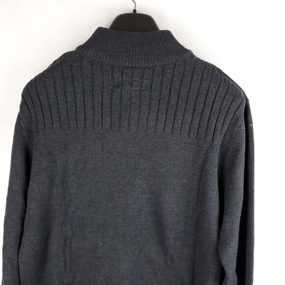 Covington Sweater Men XL Pullover 1/4 Zip Black Heather Knit Dadcore Grandpacore - Picture 10 of 16
